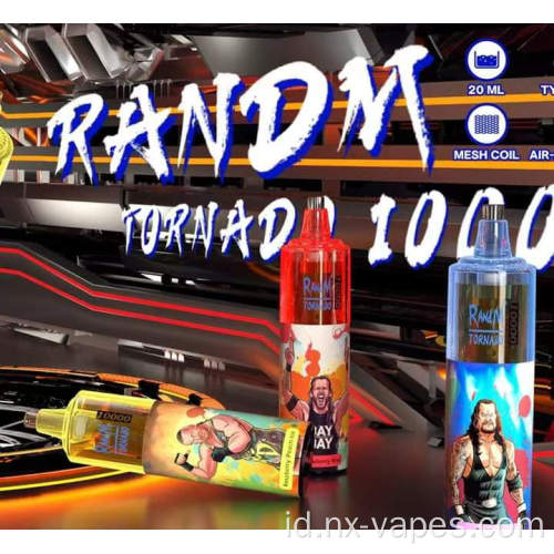 Hot menjual randm tornado 10000 box puffs